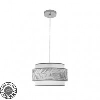 Distribuidor - Lâmpadas Diversas | Colgantes Moderno | COLGANTE 3P CAMERUN 1XE27 BLANCO/GRIS REGX30X30CM Ref: 227993065